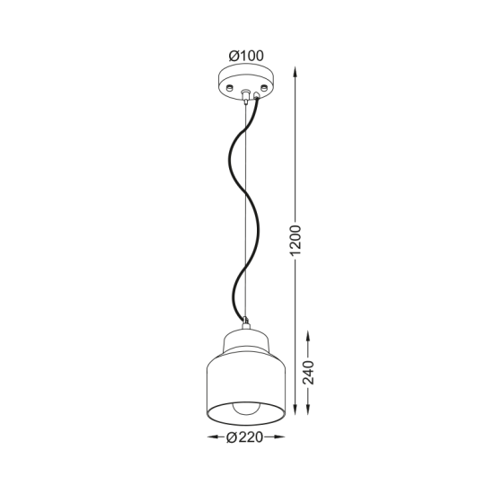 ΚΡΕΜΑΣΤΟ Φ/Σ 1ΧΕ27 ΤΣΙΜΕΝΤΟ+ΧΑΛΙΚΙ Φ22ΧΗ120CM BELFAST