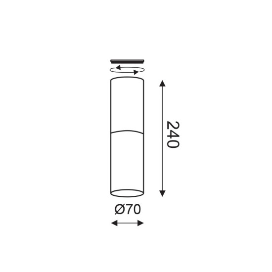 ^ΕΠΙΤΟΙΧΟ Φ/Σ 1XGU10 ΓΚΡΙ ΠΗΛΟΣ+ΜΕΤΑΛΛΙΚΟ ΛΕΥΚΟ  Φ7ΧΗ24CM PLACEBO