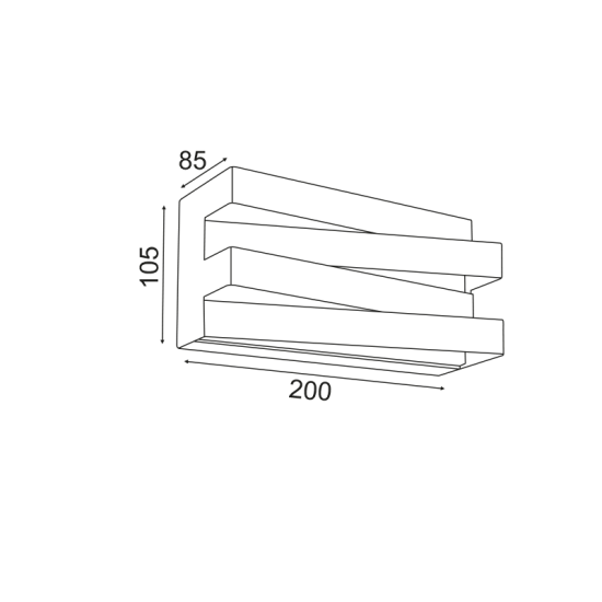 ^ΕΠΙΤΟΙΧΟ Φ/Σ LED 12W 3000K 960LM ΣΚΟΥΡΟ ΧΡΥΣΟ ΜΕΤ/ΚΟ 20X11X9CM MILANO