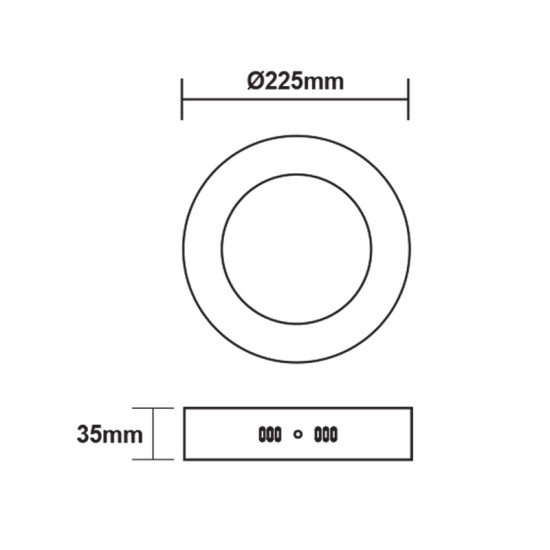 ΛΕΥΚΟ ΣΤΡΟΓΓΥΛΟ LED ΠΑΝΕΛ ΟΡΟΦΗΣ 18W 4000K 1800Lm Φ209mm 230V AC Ra80