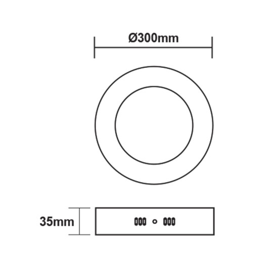 ΛΕΥΚΟ ΣΤΡΟΓΓΥΛΟ LED ΠΑΝΕΛ ΟΡΟΦΗΣ 23W 6500K 2120Lm Φ285mm 230V AC Ra80