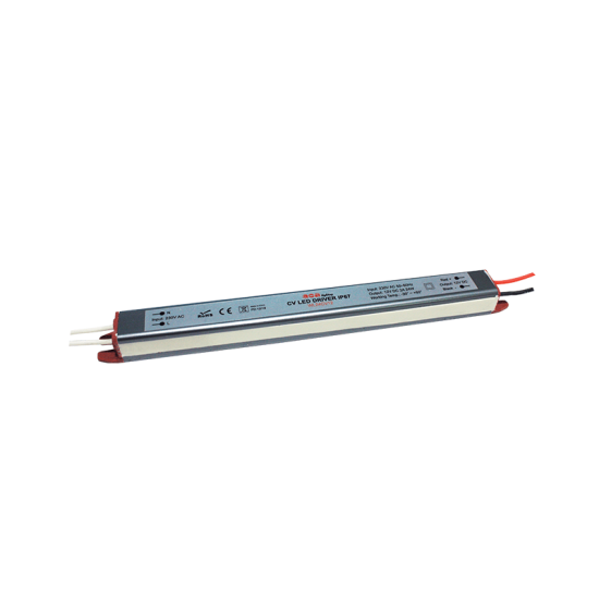 ^LINEAR METAL CV LED DRIVER 24W 230V AC-12V DC 2A IP67 WITH CABLES