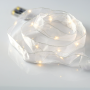 WHITE RIBBON, 20 LED ΛΑΜΠ.COPPER, WW, ΑΣΗΜΙ ΚΑΛ. & ΜΠΑΤ. 3xAA, IP20, 2M+10CM, 1.2W