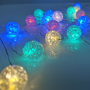 BALLS, 20 LED  ΛΑΜΠ. COPPER, RGBY,  ΑΣΗΜΙ. ΚΑΛ. & ΜΠΑΤ. 2xAA, IP20, 2M+10CM, 1.2W