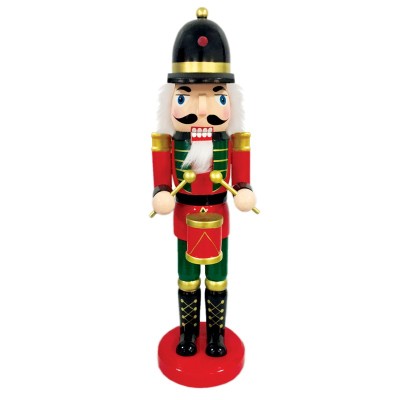  ΚΑΡΥΟΘΡΑΥΣΤΗΣ ΠΡΑΣΙΝΟΣ+ΚΟΚΚΙΝΟΣ ΜΕ ΤΥΜΠΑΝΟ H30CM