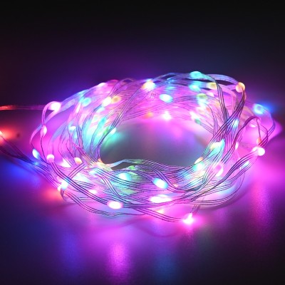 200RGB LED SMART STRING CONNECTABLE, 20m, USB, REMOTE&APP, IP44, 3m ΚΑΛΩΔ ΤΡΦ