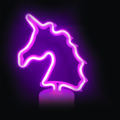 UNICORN, 47 NEON LED LIGHTS WITH BATTERY (3xAA)/USB, PINK, IP20, 25x10x28cm UNICORN, 47 NEON LED LIGHTS WITH BATTERY (3xAA)/USB, PINK, IP20, 25x10x28cm