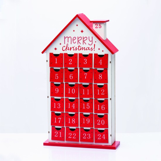 WOODEN CALENDAR WITH DRAWERS 24*7,5*42,5cm