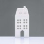 WOODEN DECORATIVE WHITE HOUSE   ΜΟΤΙΦ 6,5*2*14,5cm