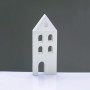 WOODEN DECORATIVE WHITE HOUSE  ΜΟΤΙΦ 7*2*18cm