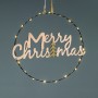 HANGING MERRY CHRISTMAS TREE 20 MINI LED ΘΕΡΜΟ ΛΑΜΠ ΜΠΑΤ 2*CR2032 (ΣΥΜΠΕΡ) IP20 ΔΙΑΜ:26cm 30cm ΚΑΛ