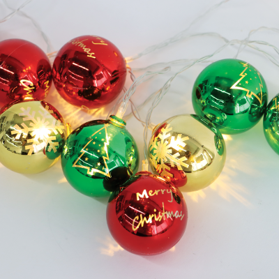 XMAS PLASTIC BALL,10 LED ΛΑΜΠ. ΣΕΙΡΑ,ΜΠΑΤ. (2xAA),WW,IP20,150+30cm ΚΑΛ. ΤΡΟΦ. XMAS PLASTIC BALL,10 LED ΛΑΜΠ. ΣΕΙΡΑ,ΜΠΑΤ. (2xAA),WW,IP20,150+30cm ΚΑΛ. ΤΡΟΦ.