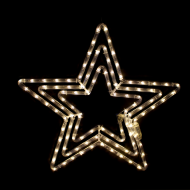 3 STARS 108 LED ΣΧΕΔΙΟ 4.5m ΜΟΝΟΚΑΝΑΛ ΦΩΤΟΣΩΛ ΘΕΡΜΟ ΛΕΥΚΟ ΜΗΧΑΝΙΣΜΟ FLASH IP44 56cm 1.5m ΚΑΛΩΔ