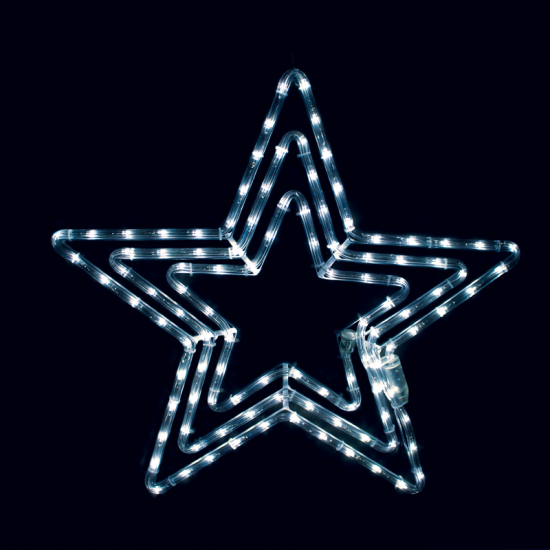 3 STARS 108 LED ΣΧΕΔΙΟ 4.5m ΜΟΝΟΚΑΝΑΛ ΦΩΤΟΣΩΛ ΨΥΧΡΟ ΛΕΥΚΟ ΜΗΧΑΝΙΣΜΟ FLASH IP44 56cm 1.5m ΚΑΛΩΔ