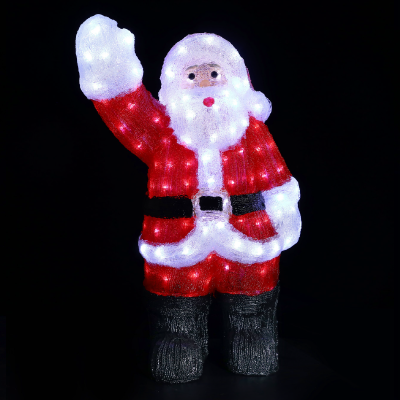 ACRYLIC WAVING SANTA 150 LED ΛΕΥΚΑ IP44 30*27*60cm  30cm ΚΑΛ. ACRYLIC WAVING SANTA 150 LED ΛΕΥΚΑ IP44 30*27*60cm  30cm ΚΑΛ.
