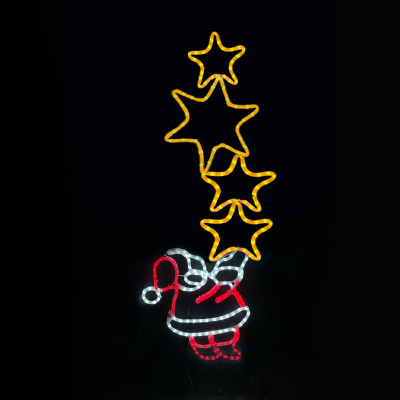 SANTA WITH STARS 336 LED ΜΟΤΙΦ 9,35m ΜΟΝΟΚ. ΦΩΤΟΣ. MULTICOLOR FLASH IP65 49*144cm 1.5m ΚΑΛ. SANTA WITH STARS 336 LED ΜΟΤΙΦ 9,35m ΜΟΝΟΚ. ΦΩΤΟΣ. MULTICOLOR FLASH IP65 49*144cm 1.5m ΚΑΛ.