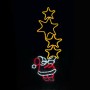 SANTA WITH STARS 336 LED ΜΟΤΙΦ 9,35m ΜΟΝΟΚ. ΦΩΤΟΣ. MULTICOLOR FLASH IP65 49*144cm 1.5m ΚΑΛ.