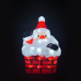 ACRYLIC CHIMNEY SANTA 50 LED ΛΕΥΚΑ IP44 23,5*23,5*35cm  30cm ΚΑΛ.