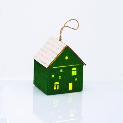 FELT HOUSE WOODEN ROOF ΠΡΑΣΙΝΟ 1 MINI LED ΔΙΑΚ ΘΕΡΜΟ ΛΑΜΠ ΜΠΑΤ 3*AG10 (ΣΥΜΠΕΡΙΛΑΜΒ) 8*8*9,6cm FELT HOUSE WOODEN ROOF ΠΡΑΣΙΝΟ 1 MINI LED ΔΙΑΚ ΘΕΡΜΟ ΛΑΜΠ ΜΠΑΤ 3*AG10 (ΣΥΜΠΕΡΙΛΑΜΒ) 8*8*9,6cm