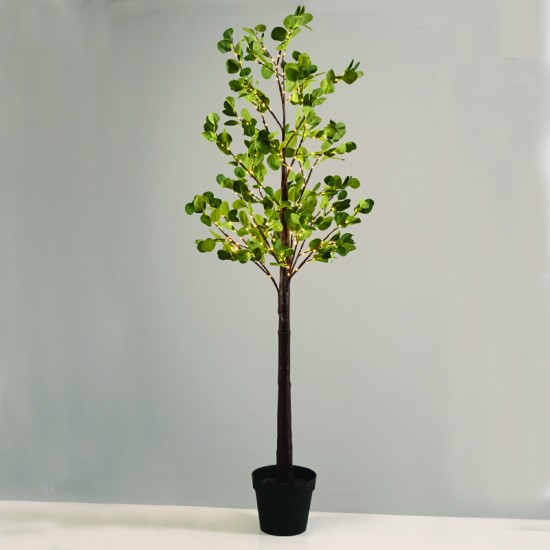 EUCALYPTUS LEAF TREE 240 WW LED ΛΑΜΠ. ΑΝΤΑΠΤ:4,5V IP44 ΥΨΟΣ 180cm ΓΛΑΣΤΡΑ 5m ΚΑΛ 