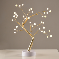   “TREE WITH BALL LIGHTS” 36 LED ΛΑΜΠΑΚ ΜΠΑΤΑΡ(3xAA)/USB ΘΕΡΜΟ ΛΕΥΚΟ IP20 50cm