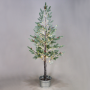 SNOW FLOWER TREE WITH RED CHERRY&POT 384WW LED ΛΑΜΠΑΚ ΑΝΤΑΠ(4,5V)IP44 ΥΨ.200CM Ø27CM 3MΚΑΛΩΔ ΤΡΟΦ