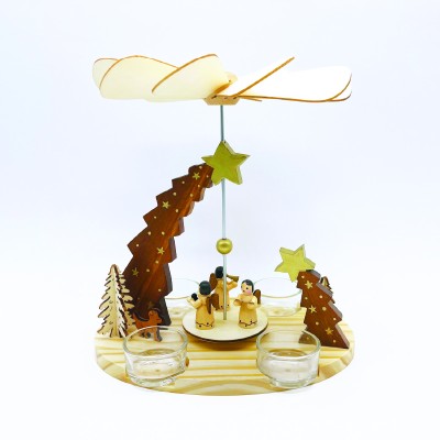 WOODEN TEA LIGHT PYRAMID ANGELS ΔΙΑΚΟΣΜΗΤΙΚΟ (ΧΩΡΙΣ ΚΕΡΑΚΙΑ) 21x13.5x22cm WOODEN TEA LIGHT PYRAMID ANGELS ΔΙΑΚΟΣΜΗΤΙΚΟ (ΧΩΡΙΣ ΚΕΡΑΚΙΑ) 21x13.5x22cm
