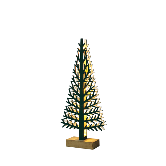 “WOODEN XMAS TREE LIGHT” ΠΡΑΣΙΝΟ ΔΕΝΤΡΟ-ΜΙΚΡΟ 5 LED ΛΑΜΠΑΚ ΜΠΑΤΑΡ(2xAAA) ΘΕΡΜΟ ΛΕΥΚΟ IP20 14x5x32cm