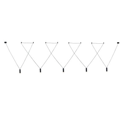 ^ΚΡΕΜΑΣΤΟ Φ/Σ 5ΧG9 ΜΑΥΡΟ ΑΛΟΥΜΙΝΙΟ 5x D3,6XH13CM ΚΑΛΩΔΙΟ 11,2M 8HOOKS TERES