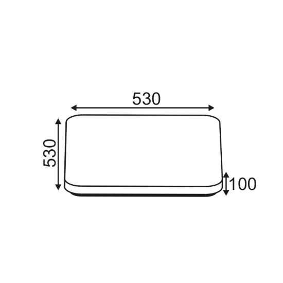 LED ΕΠΙΤ.Φ/Σ 60W IPATIA ΛΕΥΚΟ ΑΚΡΥΛΙΚ 4000K 4300LM 230V 53X53XH10CM IPATIA