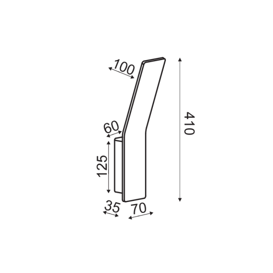 ΕΠΙΤΟΙΧΟ Φ/Σ LED 9W 3000K ΑΛΟΥΜΙΝΙΟ ΛΕΥΚΟ 40X7X12CM ZEN