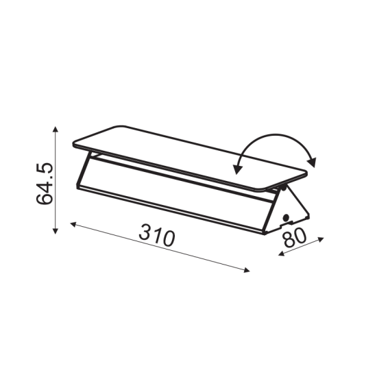 ΕΠΙΤΟΙΧΟ Φ/Σ LED 10W 3000K ΑΛΟΥΜΙΝΙΟ ΧΡΥΣΟ 31X8X5,5CM PYRAMID