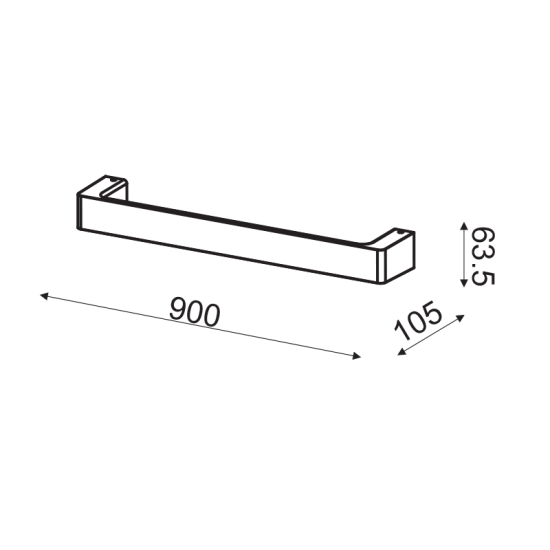 ΕΠΙΤΟΙΧΟ Φ/Σ LED 18W 3000K ΑΛΟΥΜΙΝΙΟ ΛΕΥΚΟ 90Χ6,4Χ10,5CM FOGA