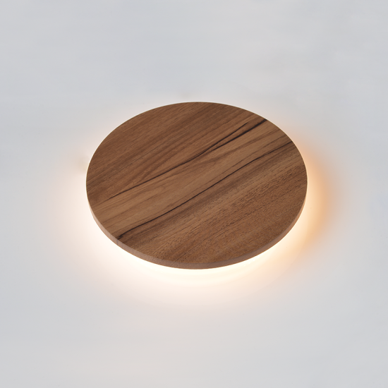 ΕΠΙΤ Φ/Σ LED 10W 3000Κ ΑΠΟΧΡ.ΣΚΟΥΡ ΞΥΛΟΥ MDF ΚΥΚΛ Φ22XH3,6CM ECLIPSE