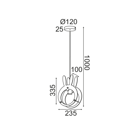 ΚΡΕΜΑΣΤΟ Φ/Σ 1ΧΕ27 ΚΟΥΝΕΛΑΚΙ MDF 24X10XH100CM FARMA