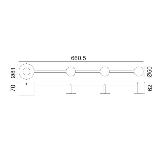 ^ΕΠΙΤΟΙΧΟ Φ/Σ 1ΧΕ27 ΜΑΥΡΟ ΜΕΤΑΛΛΙΚΟ 66Χ7Χ8CM VALENTINO