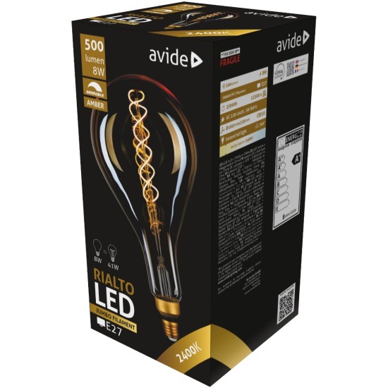 ΛΑΜΠΤΗΡΑΣ  8W E27 2400K Dimmable 160x320mm