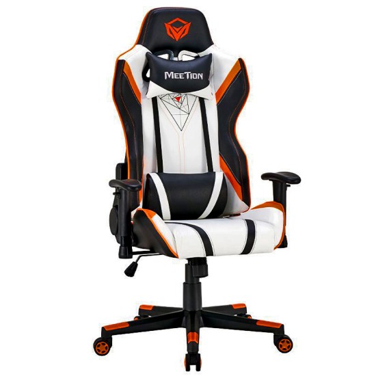 MT-CHR15 Gaming Chair / Black+White Orange