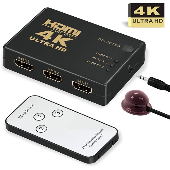 HDMI SWITCH 3IN / 1OUT 4K x 2K REMOTE