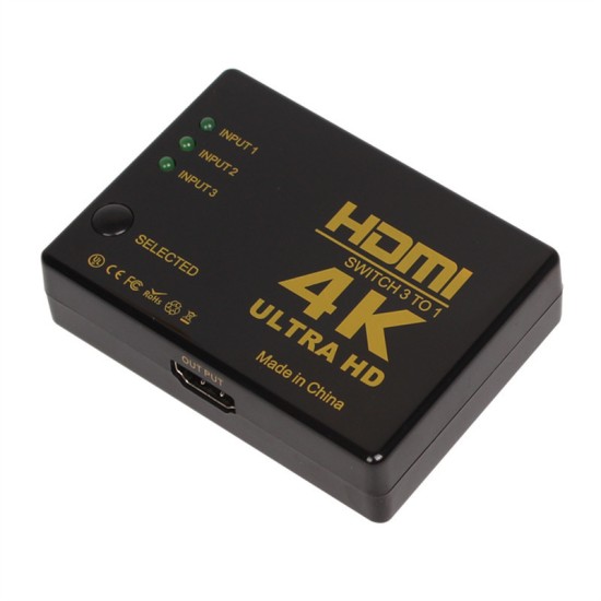 HDMI SWITCH 3IN / 1OUT 4K x 2K REMOTE