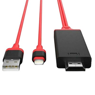 Lightning to HDMI adapter M/M Red Lightning to HDMI adapter M/M Red