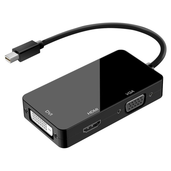 ADAPTOR MINI DP ΑΡΣ ΣΕ HDMI/VGA/DVI ΜΑΥΡΟ