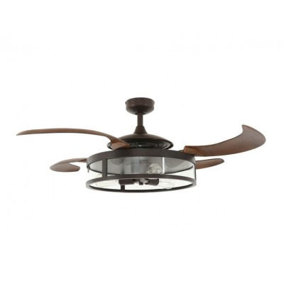 ΑΝΕΜΙΣΤΗΡΑΣ ΟΡΟΦΗΣ  ΜΕ ΑΝΑΔ/ΝΑ ΠΤΕΡΥΓΙΑ 60W ΑC ΜΕ ΦΩΣ (3XE27) & ΤΗΛ/ΡΙΟ  Ø122 CLASSIC ORB ΚΑΦΕ 