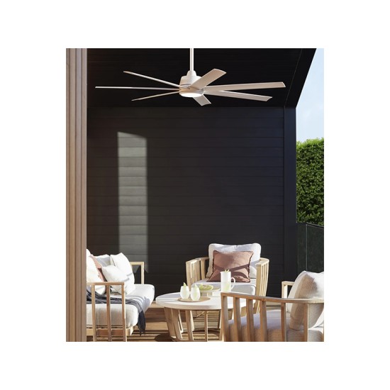  ΑΝΕΜΙΣΤΗΡΑΣ ΟΡΟΦΗΣ ΕΞΩΤΕΡ.ΧΩΡΟΥ ΜΕ ΦΩΣ 7 ΠΤΕΡΥΓΙΩΝ & ΤΗΛ/ΡΙΟ  Ø142CM ATLANTA ΛΕΥΚΟΣ