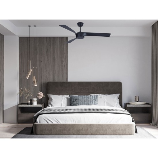 ΑΝΕΜΙΣΤΗΡΑΣ ΟΡΟΦΗΣ  ΕΞΩΤΕΡΙΚΟΥ ΧΩΡΟΥ ΜΕ ΦΩΣ &ΤΗΛ/ΡΙΟ DC35W Ø132 LINE ΜΑΥΡΟΣ