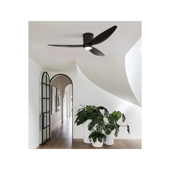 ΑΝΕΜΙΣΤΗΡΑΣ ΟΡΟΦΗΣ ΜΕ ΦΩΣ  ΕΞΩΤΕΡ.ΧΩΡΟΥ ARRAY 35W DC ,3 ΠΤΕΡΥΓΙΑ,6 ΤΑΧΥΤΗΤΕΣ ,ΜΑΥΡΟΣ ,Ø137 CM 