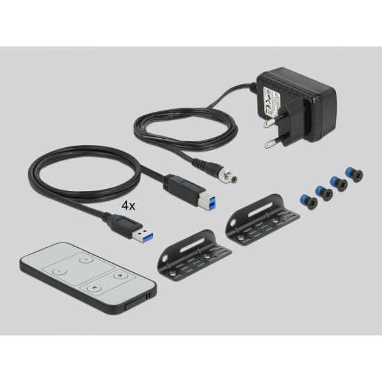 DELOCK HDMI KVM Switch 11483, 4 ports, USB 3.0, 3.5mm, 4K/60Hz, μαύρο DELOCK HDMI KVM Switch 11483, 4 ports, USB 3.0, 3.5mm, 4K/60Hz, μαύρο