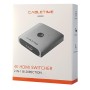 CABLETIME HDMI 2.0 Switch CTHS4K, με κουμπί, 2 in 1, 4K, γκρι