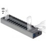 DELOCK USB hub με διακόπτες 63738, 13x USB, 5Gbps, LED, γκρι