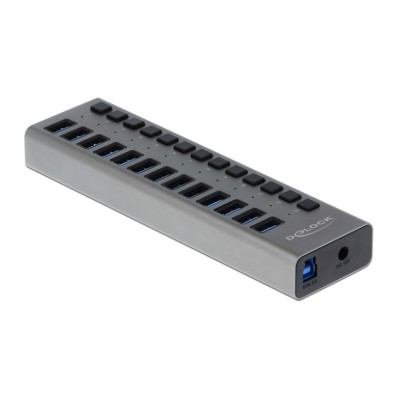 DELOCK USB hub με διακόπτες 63738, 13x USB, 5Gbps, LED, γκρι DELOCK USB hub με διακόπτες 63738, 13x USB, 5Gbps, LED, γκρι